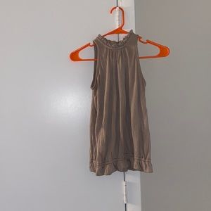 Light cream brown blouse polyester good condition